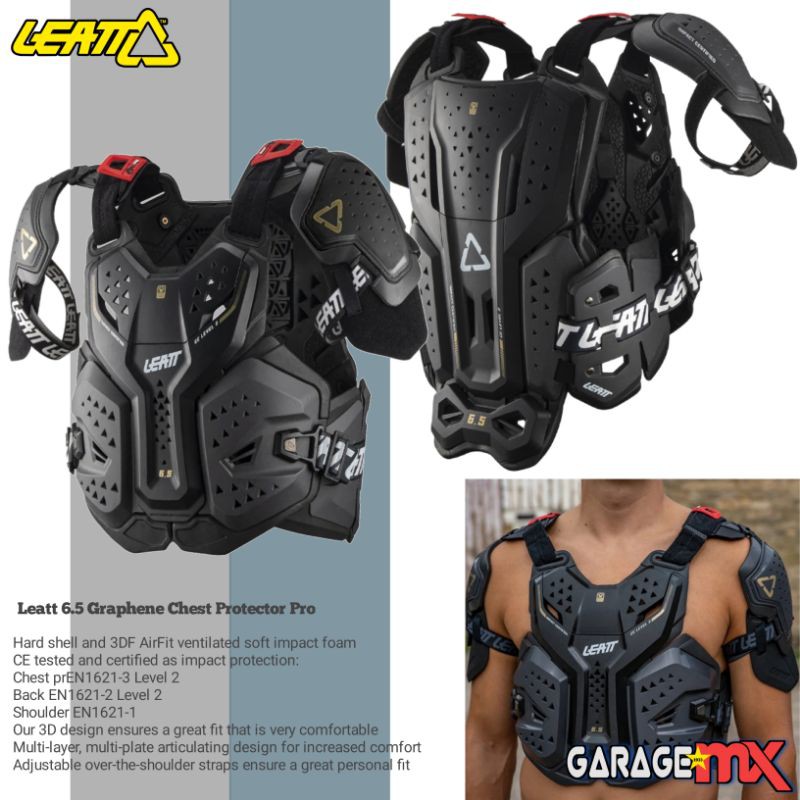 CHEST PROTECTOR LEATT 6.5 PRO .BODY PROTECTOR LEATT.PELINDUNG BADAN LEATT.LEATT 6.5 GRAPHENE