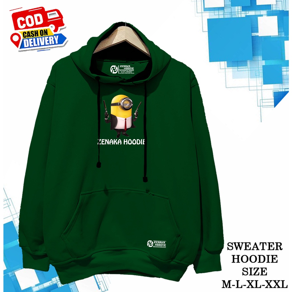 JAKET COWOK MINION KEREN AESTHETIC BAHAN TEBAL ORIGINAL DISTRO KOTA BANDUNG JAKET ANIME PRIA HOODIE 