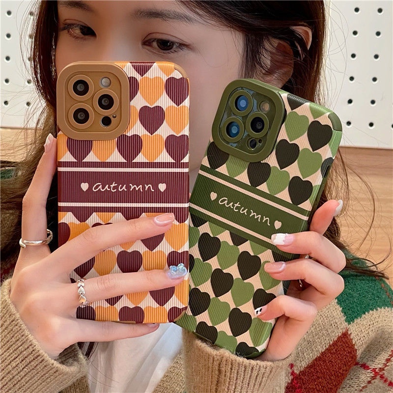 Two-color Love Pattern Soft Silicone Protective Cover Phone Case For IPhone 13 13pro 13promax 7 8 Plus X Xs Xr XsMax 11 11Pro 11promax 12 12Pro 12ProMax Soft Case Spsa