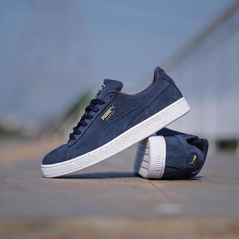 navy suede puma