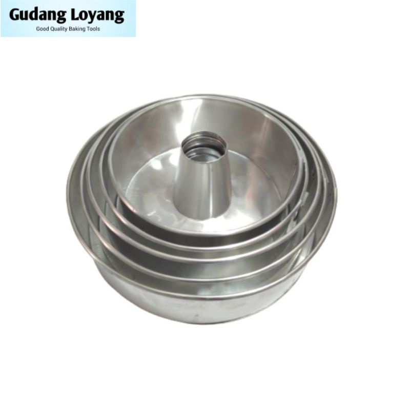 LOYANG BOLU BOLONG TENGAH SUSUN 5 ALUMINIUM PROMO TERMURAH 1 SET ISI 5