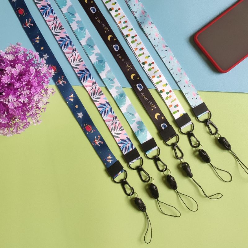 Tali Gantungan  Hp  Kunci Strap Lanyard motif Kartun 