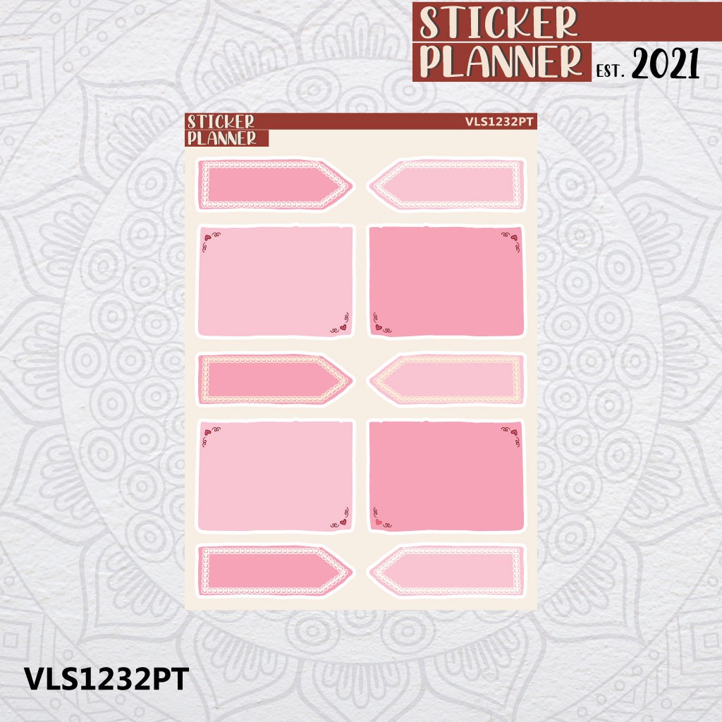 

Valentine Label 2 Sticker Planner | Sticker Sheet, Bujo, Hobonichi, Scrapbook, Journal, & Agenda