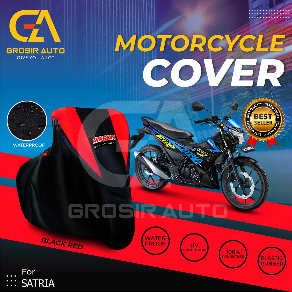 Sarung Motor AVARON  SATRIA/ Penutup Pelindung Body Cover Motor Warna Anti Air Merk Avaron