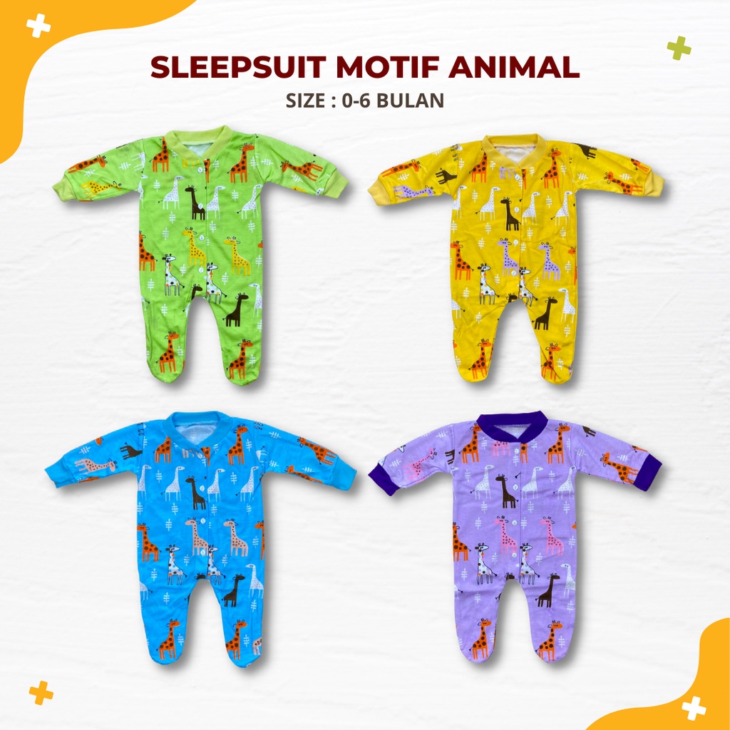 Sleepsuit Baju Celana Tutup Jumper Newborn 0-6 Bulan