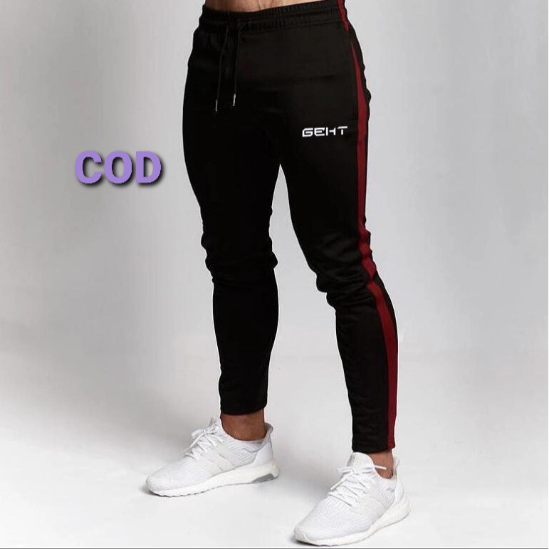 VIGOOO CELANA JOGGER PRIA GEHT CELANA PANJANG PRIA BAHAN FLEECE TEBAL UKURAN FREESIZE 28-34