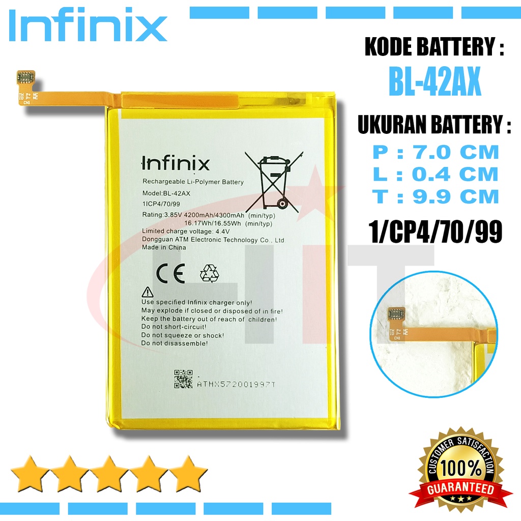 Baterai Battery INFINIX NOTE 4 X572 BL-42AX BL42AX