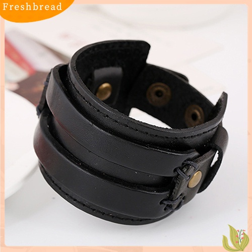 [TERLARIS]Men Women Punk Retro Wide Faux Leather Belt Bracelet Wristband Jewelry Gift