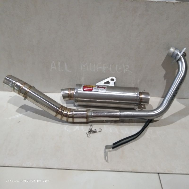 knalpot racing cld bulat cantol satria fu injeksi sensor