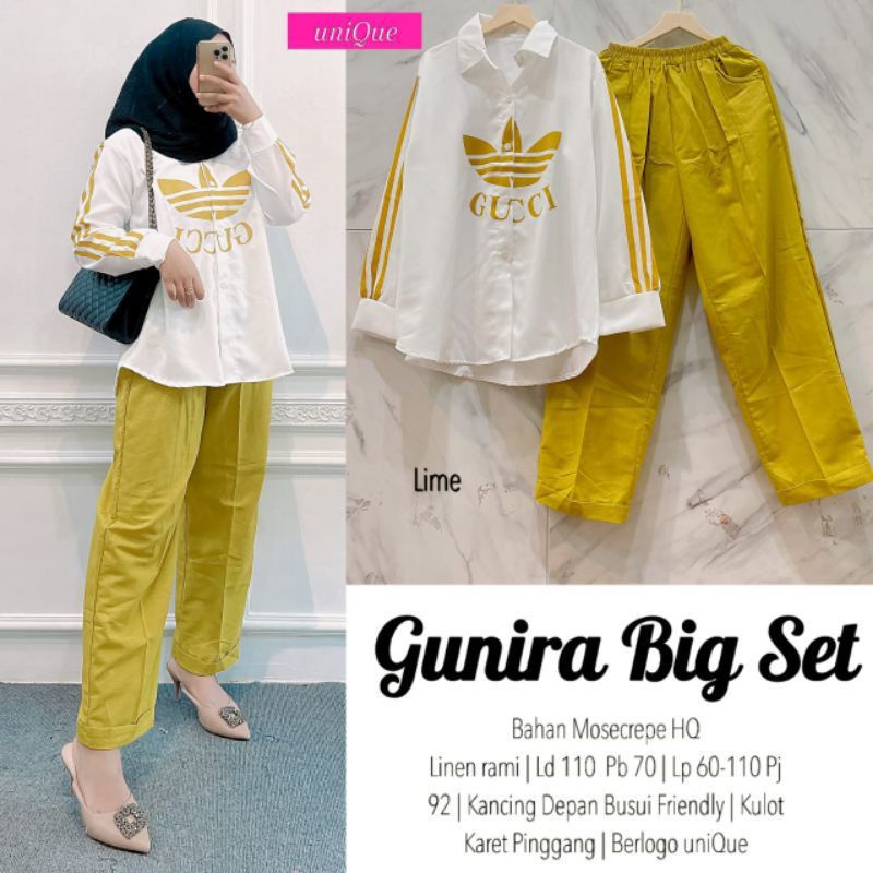 GUNIRA BIG SET | SETELAN MOSCREPE HQ TERMURAH