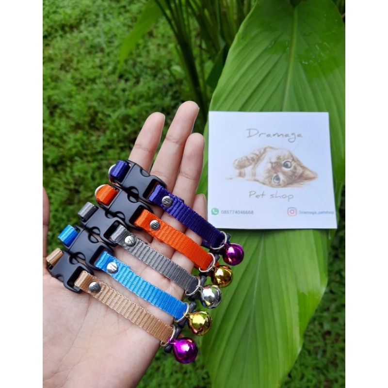 Kalung Kucing Lonceng 14 mm / Kalung Murah Lucu