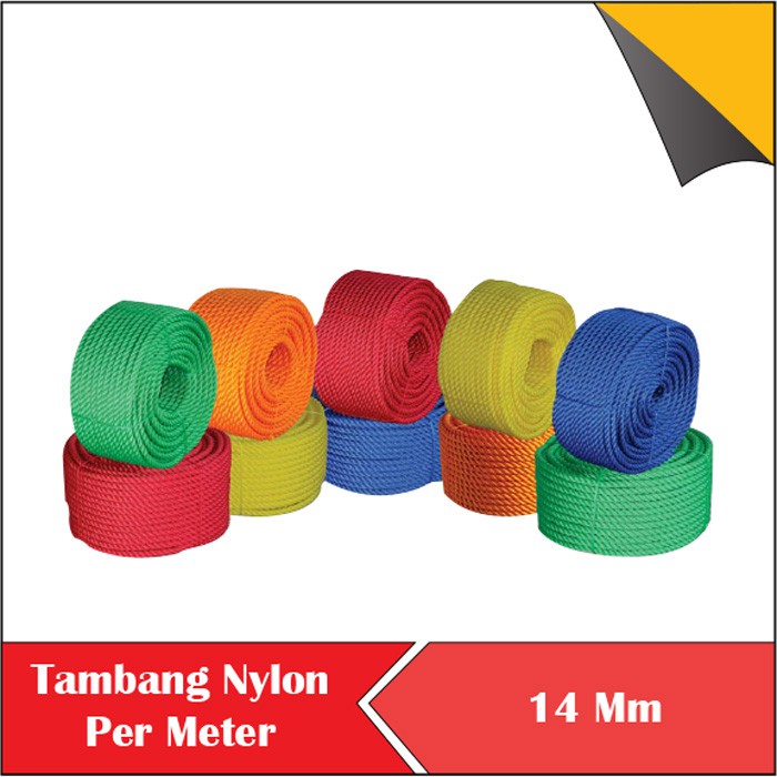 

TALI TAMBANG NYLON NILON PLASTIK 14 MM PER METER