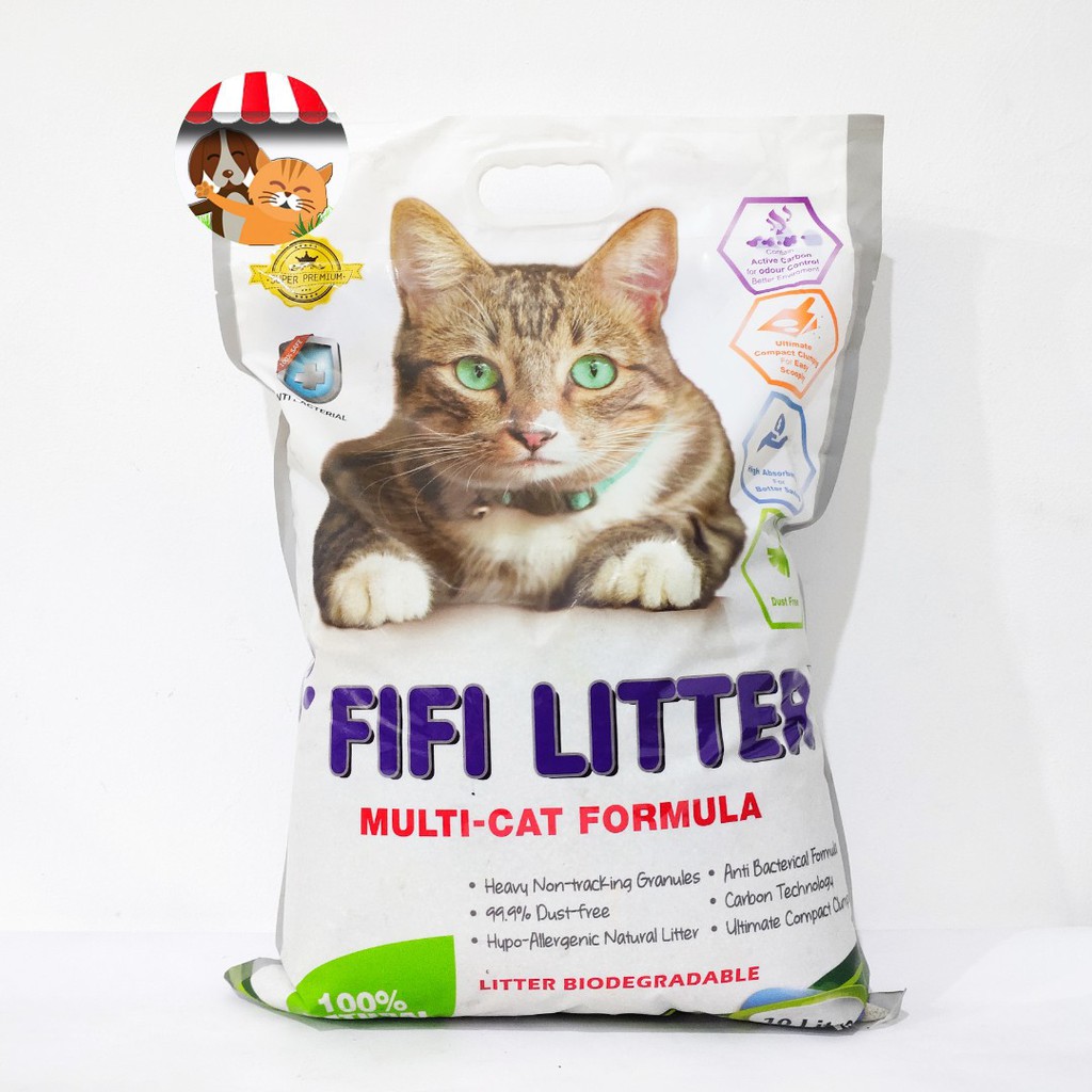 Pasir Kucing Gumpal FIFI Cat Litter 10L Super Premium