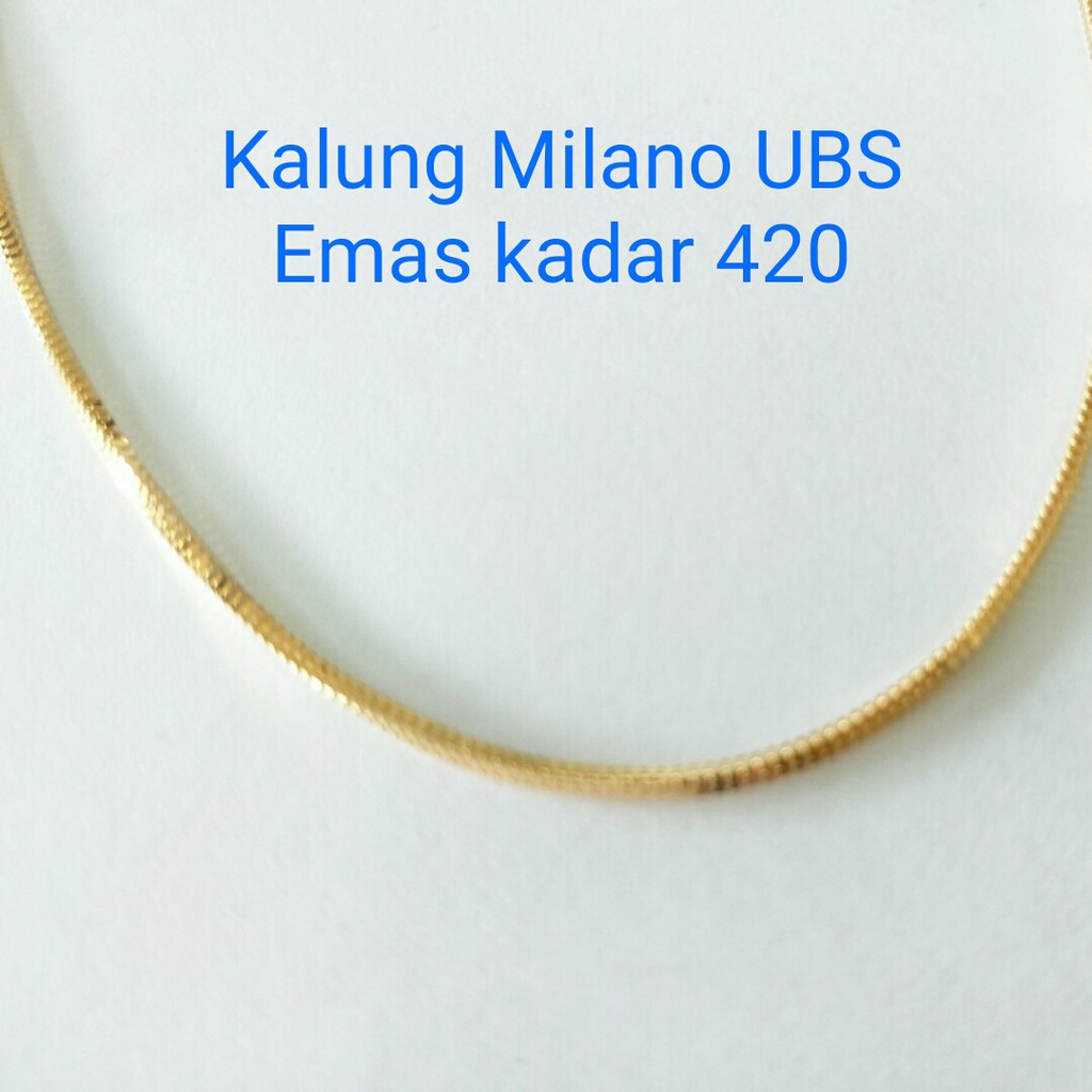 Kalung Milano Emas UBS Kadar 420 Berat 2.06 gram