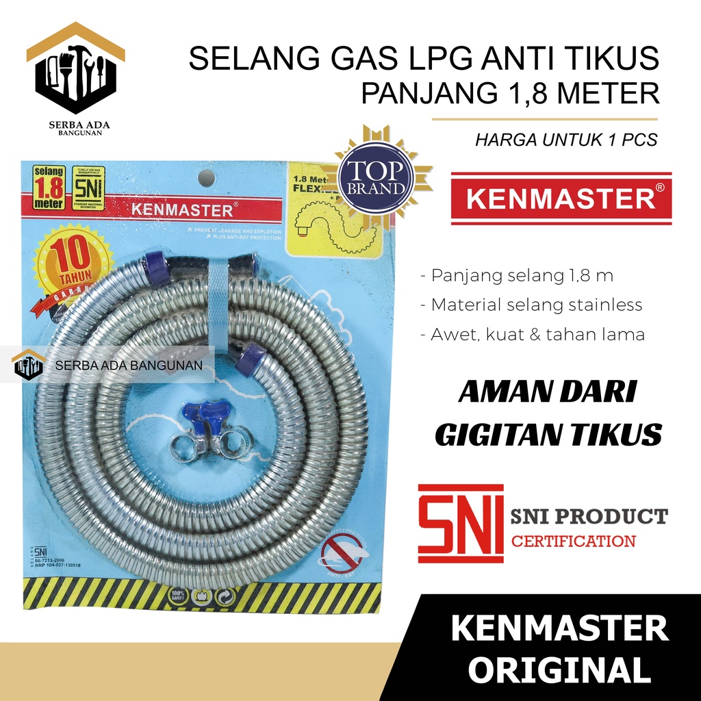 Selang Gas Kenmaster | Win Gas |  Selang Gas 1.8 Meter Murah Bagus Kuat High Quality