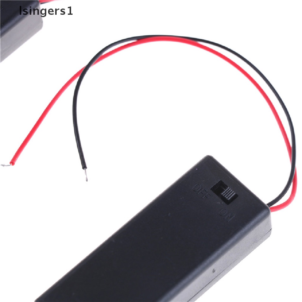 (lsingers1) 2pcs Case Holder Baterai 3V 2 AAA Dengan Toggle Switch ON / OFF