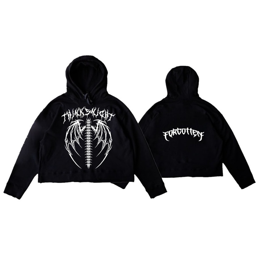 Crop hoodie oversize unfinished thinknights / hoodie murah /hoodie pria/wanita / hoodie oversize ter