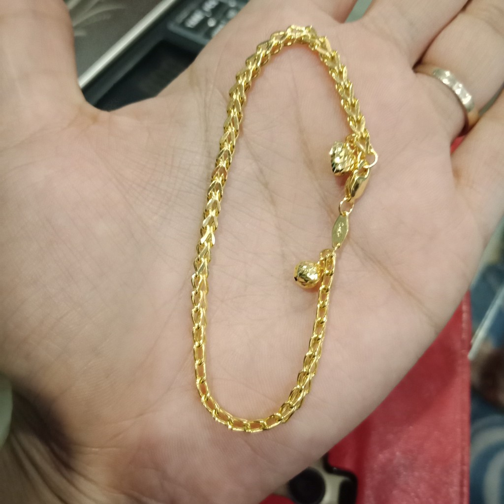 Gelang tangan tali anak dan dewasa emas asli kadar 700 70% 22 model victory kalung kaki