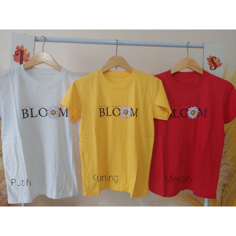 NEW KAOS BLOOM / KAOS COTTON COMBED / KAOS WANITA MURAH