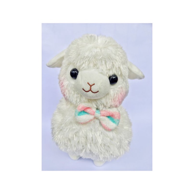 Amuse - Kids Alpacasso Fuwamoko Ribbon "Snowy White" Plush