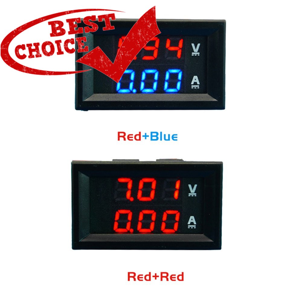 Dc 100v 10a Simple Voltmeter Ammeter Red Blue Led Dual Digital Voltmeter Ammeter Electrical Test Meters Other Test Meters Detectors