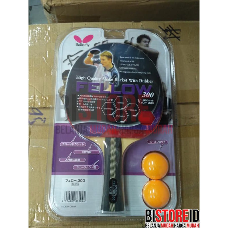 Raket Tenis Meja Butterly Fellow 300 original