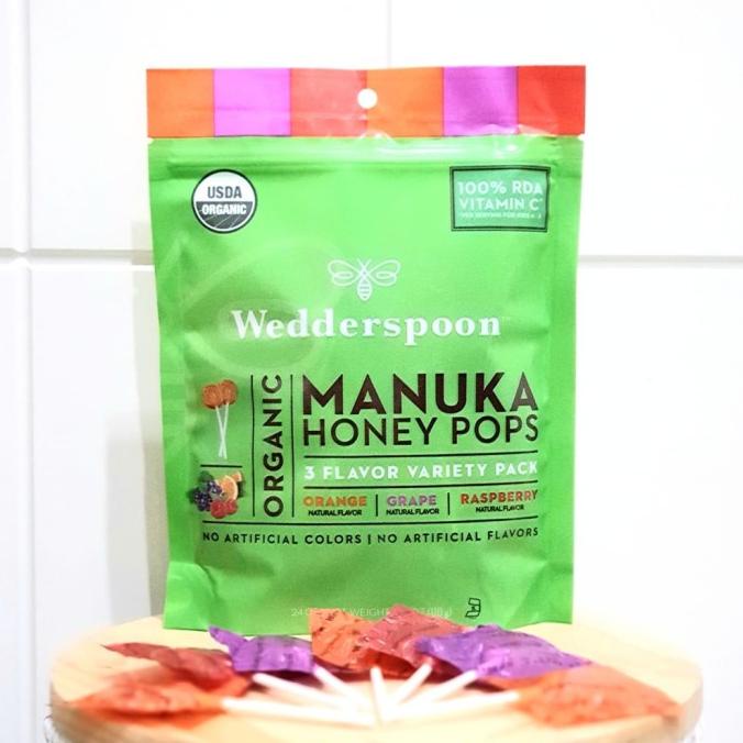 

*****] Wedderspoon Organic Manuka Honey Pops 24pc Permen Organik Manuka