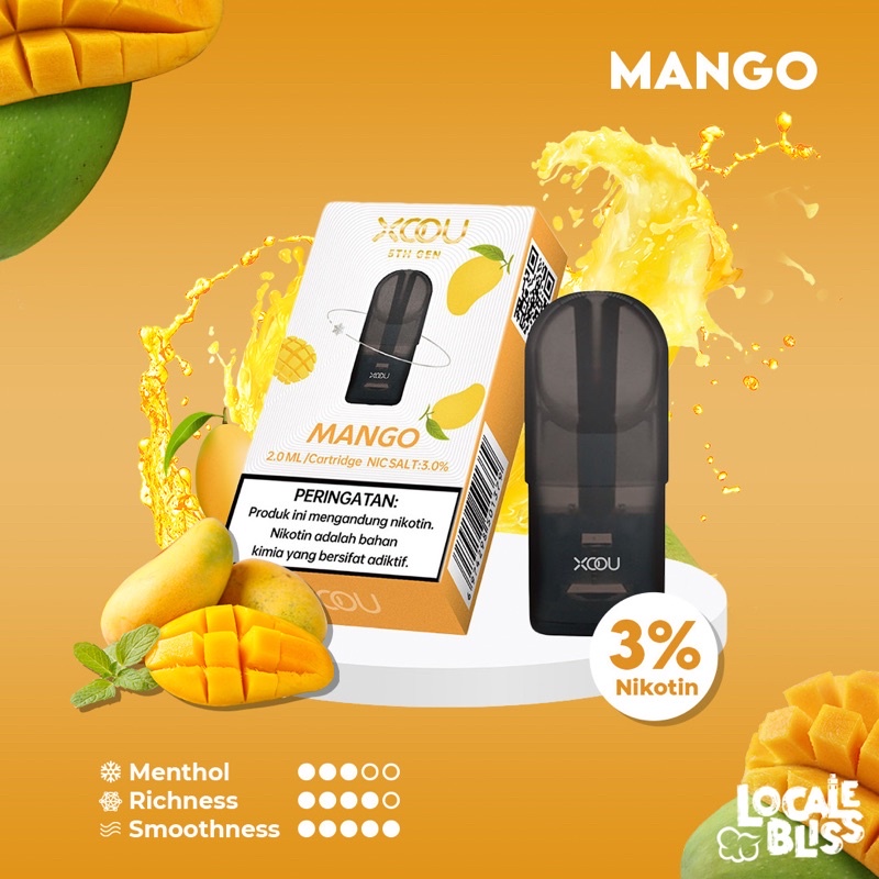 [RELX Infinity &amp; Essential ] XOOU Mint Flavour Catridge Pods Pro Mango