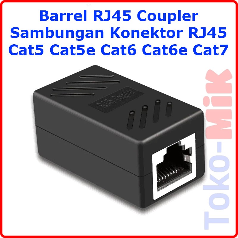 Barel Barrel RJ45 Coupler Konektor Sambungan Kabel LAN CAT6 CAT7 CAT7E