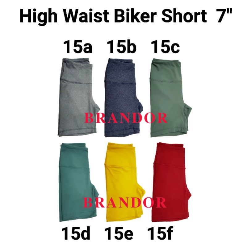 DGSH15 - HIGH WAIST BIKER - YOGA PANTS 7&quot; By DEGREE