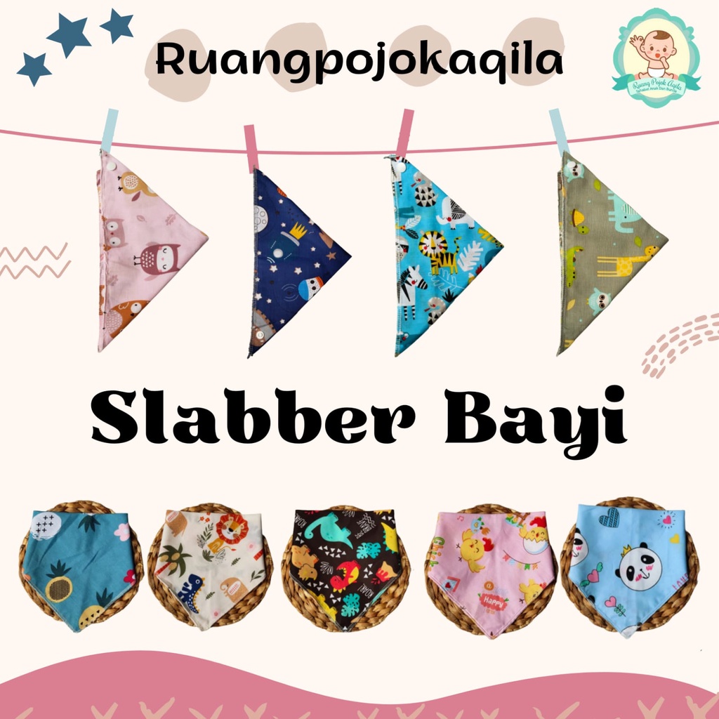 (BISA COD) SLABER BAYI ANAK tatak iler slabber bib