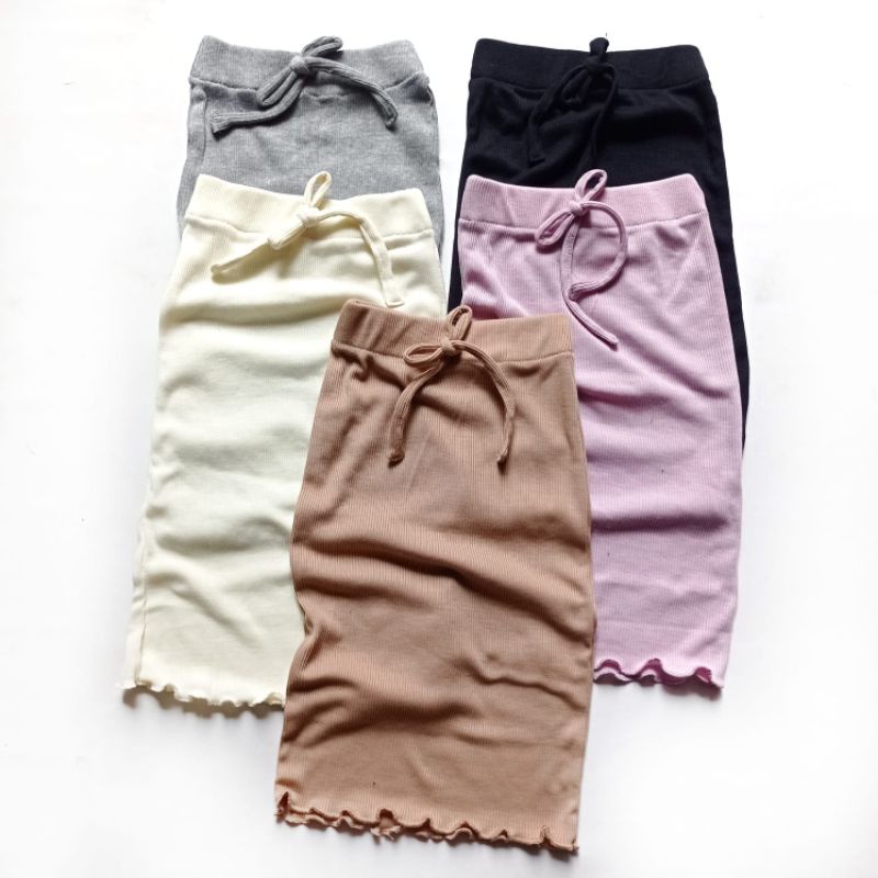 Midi skirt rib 1-6 tahun rok anak perempuan rajut knit rok midi knit