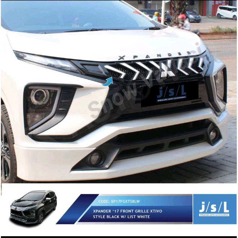 JSL Xtivo Grill Depan Xpander Front Grille Black White