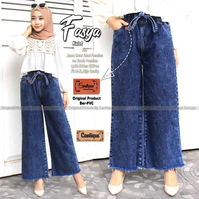 FASYA KULOT BY CANTIQUE (CELANA KULOT JEANS) Kulot jeans wanita muslimah