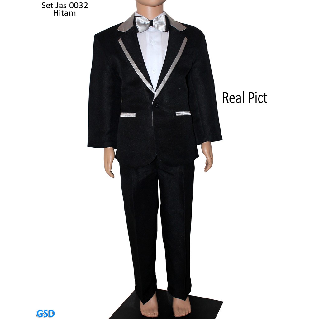 Set Jas Anak 0032 hitam/setelan jas anak/set jas hitam/jas tuxedo anak/set rompi anak/jual rompi ana
