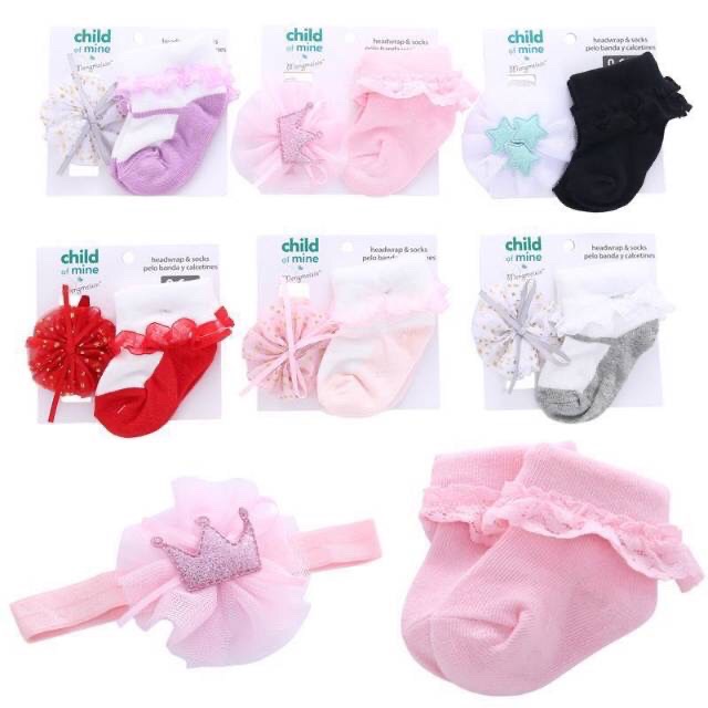 KAOS KAKI BAYI SET BANDANA (0-12Bulan)