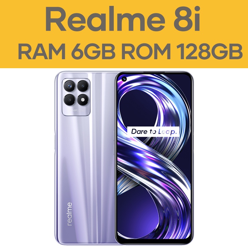 REALME 8i 4/64GB 6/128GB NEW GARANSI RESMI REALME SERVICE INDONESIA COD-8i 6/128 Purple