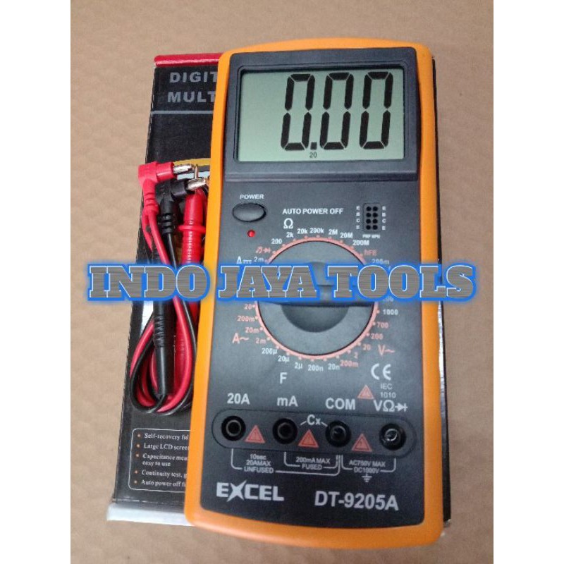 MULTITESTER AVOMETER DIGITAL EXCEL DT 9205A