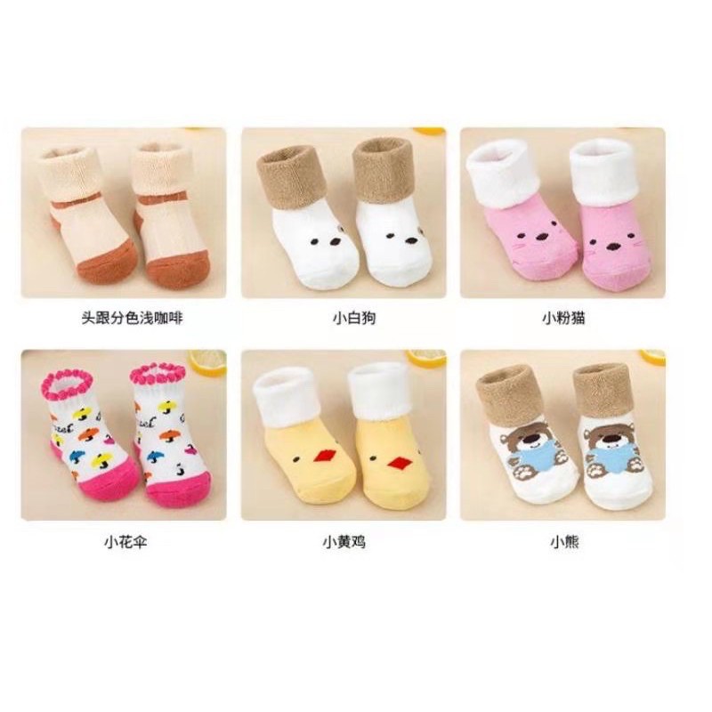 DK 16 Kaos Kaki Bayi Lucu Lipat Bahan Tebal / Baby Socks Fashion