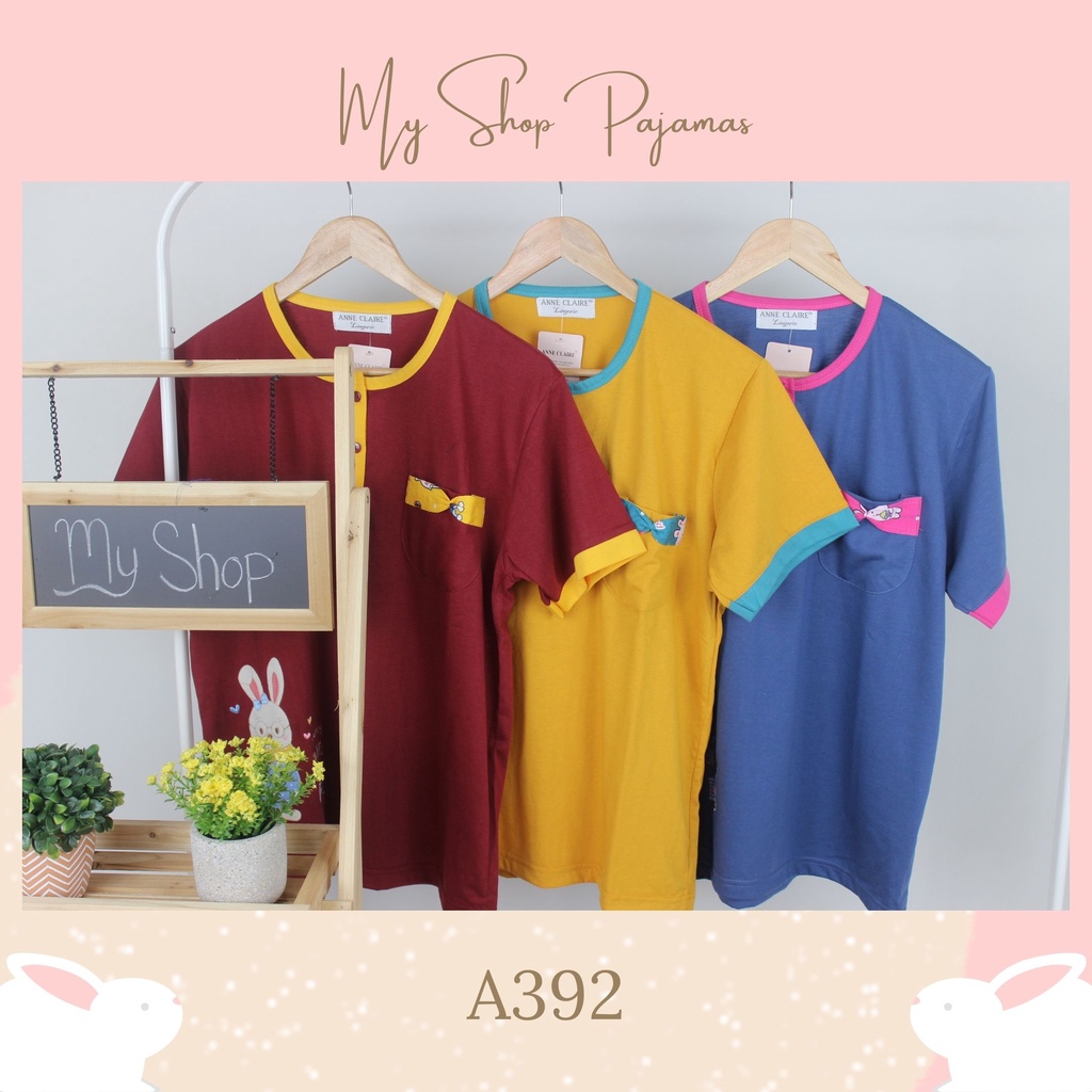 PIYAMA ANNE CLAIRE TANGAN LENGAN PENDEK CELANA PANJANG BAJU PAKAIAN TIDUR BABYDOLL SETELAN DEWASA WANITA SLEEPWEAR PAJAMAS CP-4