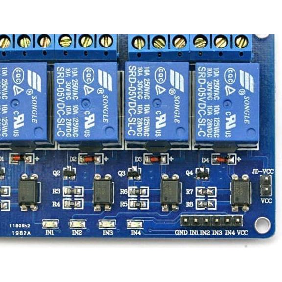 Module Relay 4 Channel 10A 250VAC 30VDC Optocoupler untuk ARDUINO, dl