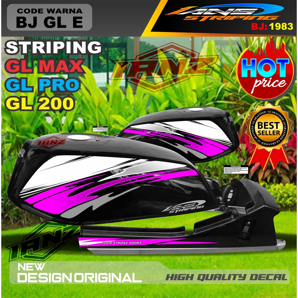 COSTUM STIKER BODY LIST GL MAX GL PRO GL 100 NEW DESAIN / STIKER GL VARIASI TERBARU / STRIPING GL TERMURAH / COSTUM STRIPING GL TERMURAH