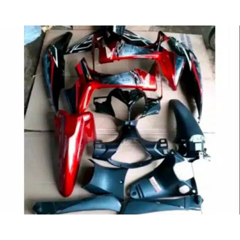 FULL BODY SUPRA X 125 BATMAN /COVER BODY FULL SET SUPRA X 125 BATMAN TANPA STRIPING