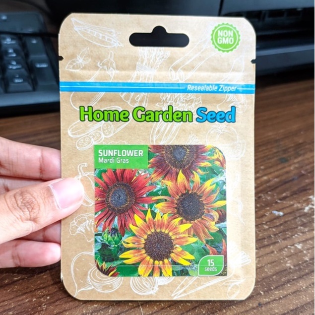 HGS - benih bunga matahari mardi grass isi 15 bj - benih sunflower