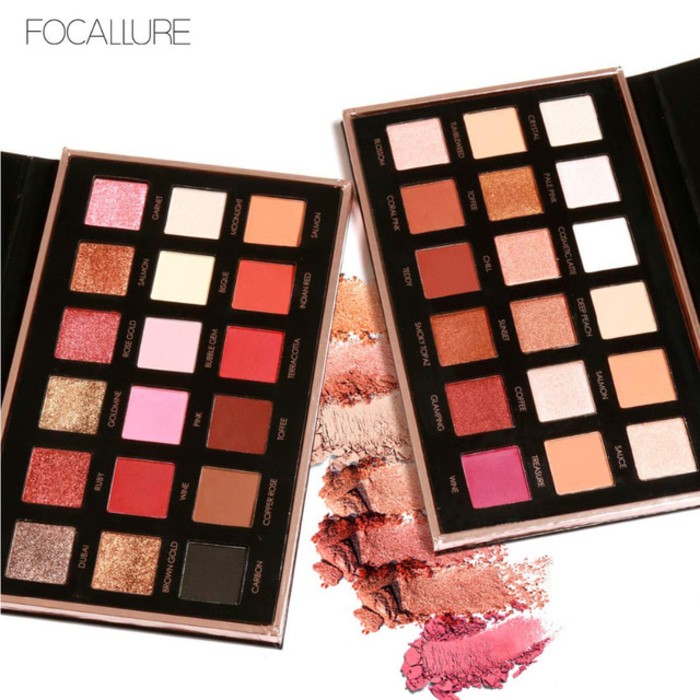 Image of Focallure Metallic Day To Night 18-Color Eyeshadow Palette Kosmetik Termurah #1