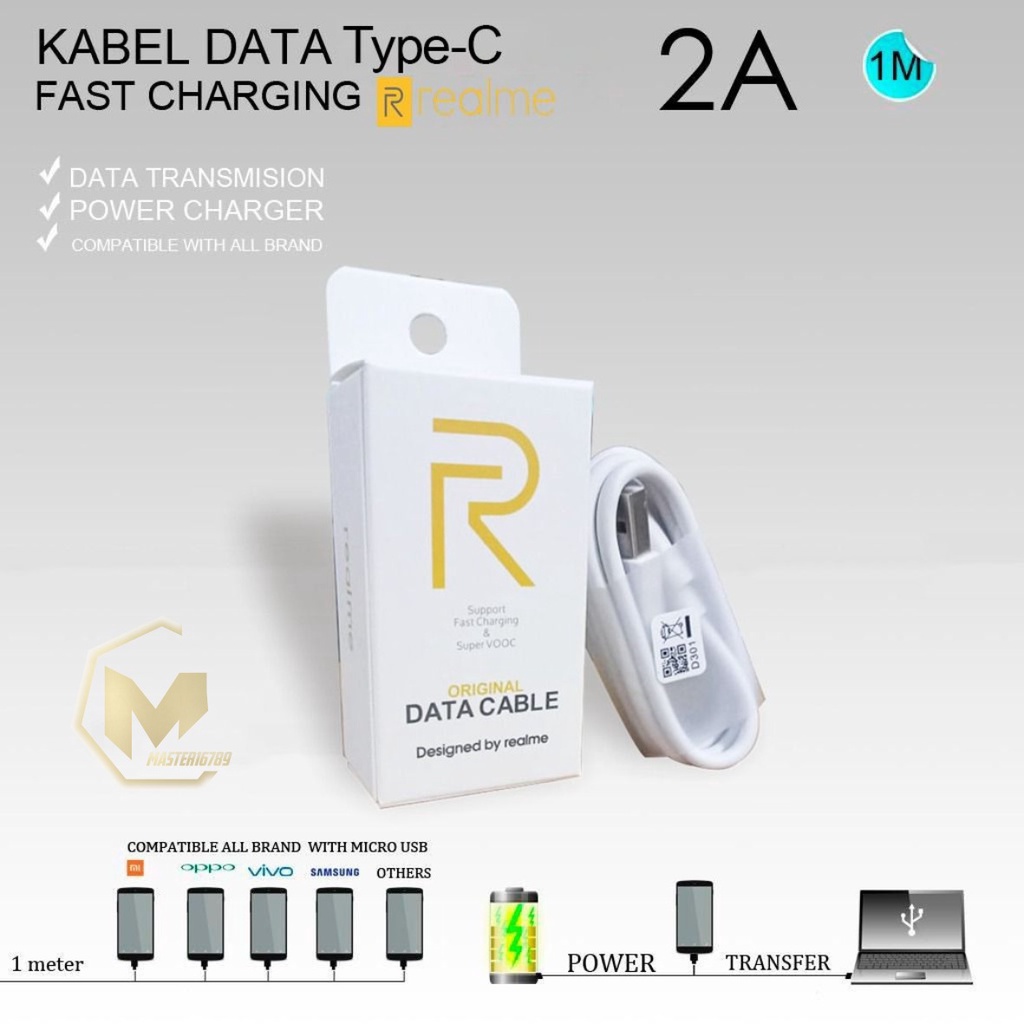 Kabel cable data original REALME Fast charging 2A TIPE C usb realme 6 6pro 7 7pro 8 8pro supoort vooc MA2457