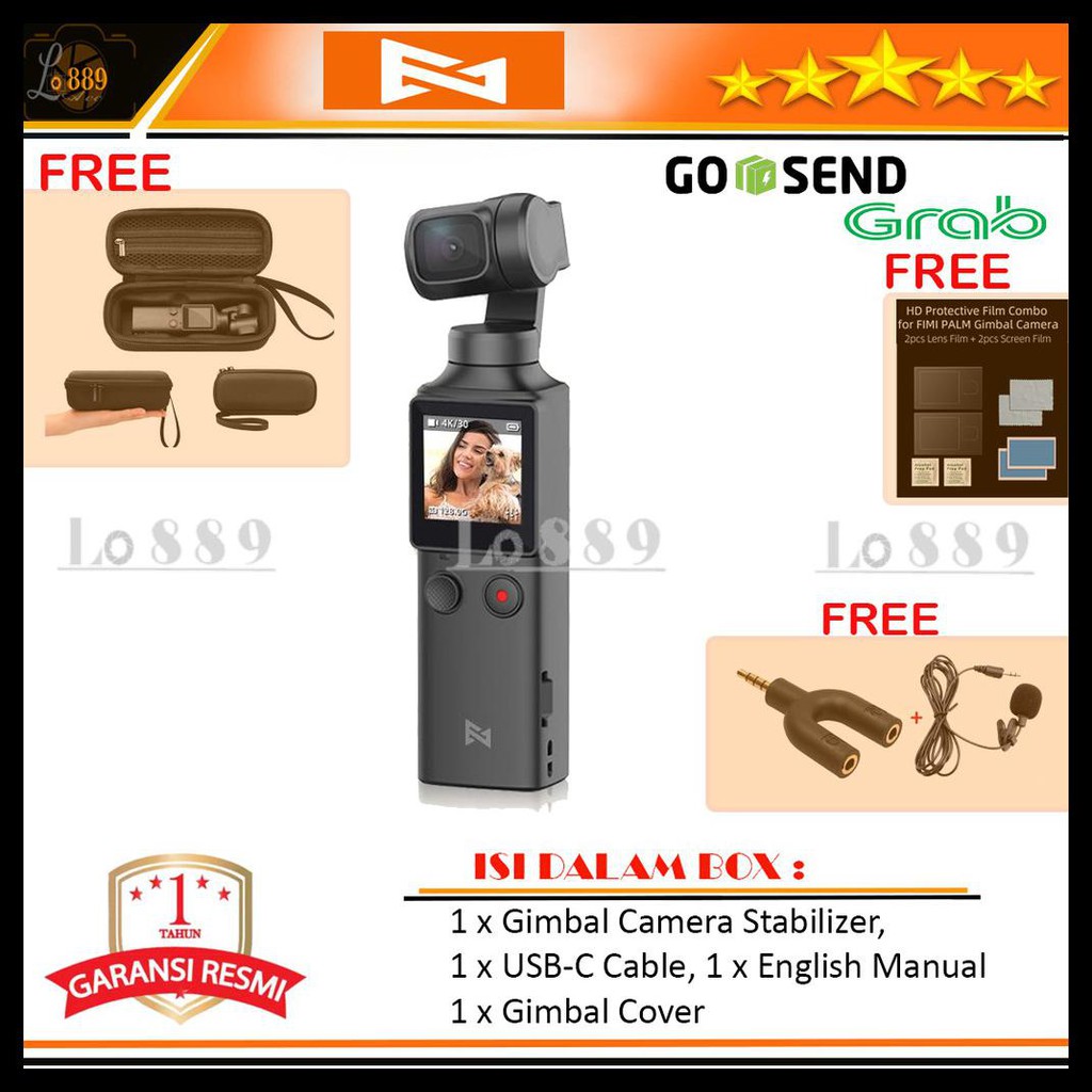 {BISA COD} XIAOMI FIMI PALM 3-AXIS 4K HD HANDHELD GIMBAL POCKET TERJAMIN Kode 1226