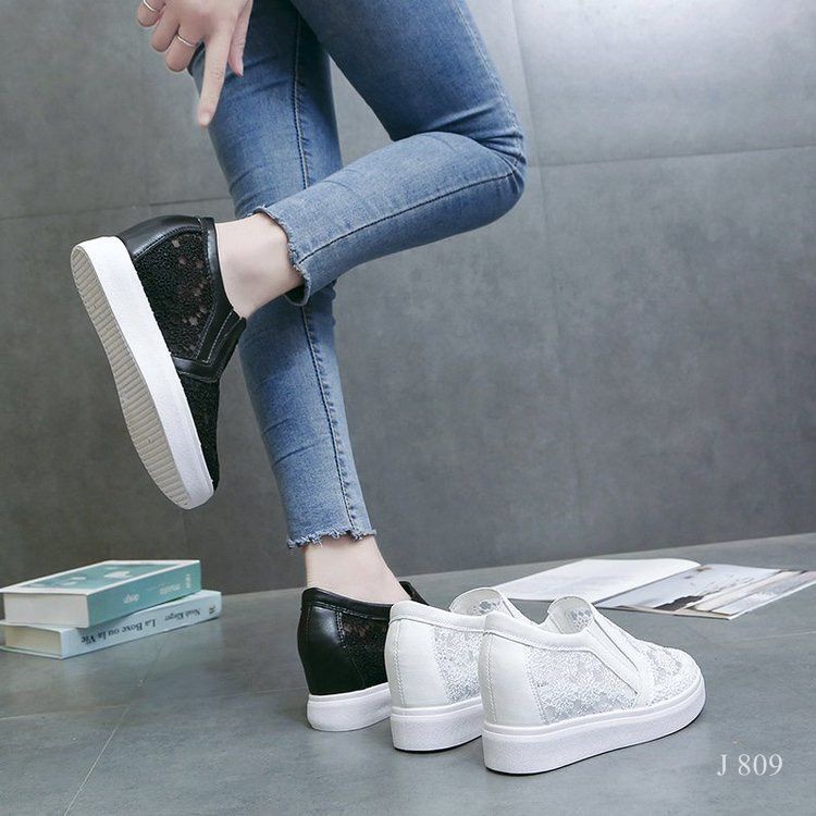 SEPATU WEDGES FLOWER BROKAT BAILEY 809
