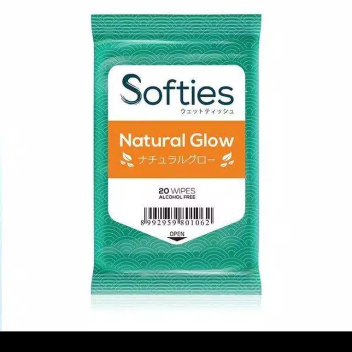 softies wet wipes natural glow 20wipes