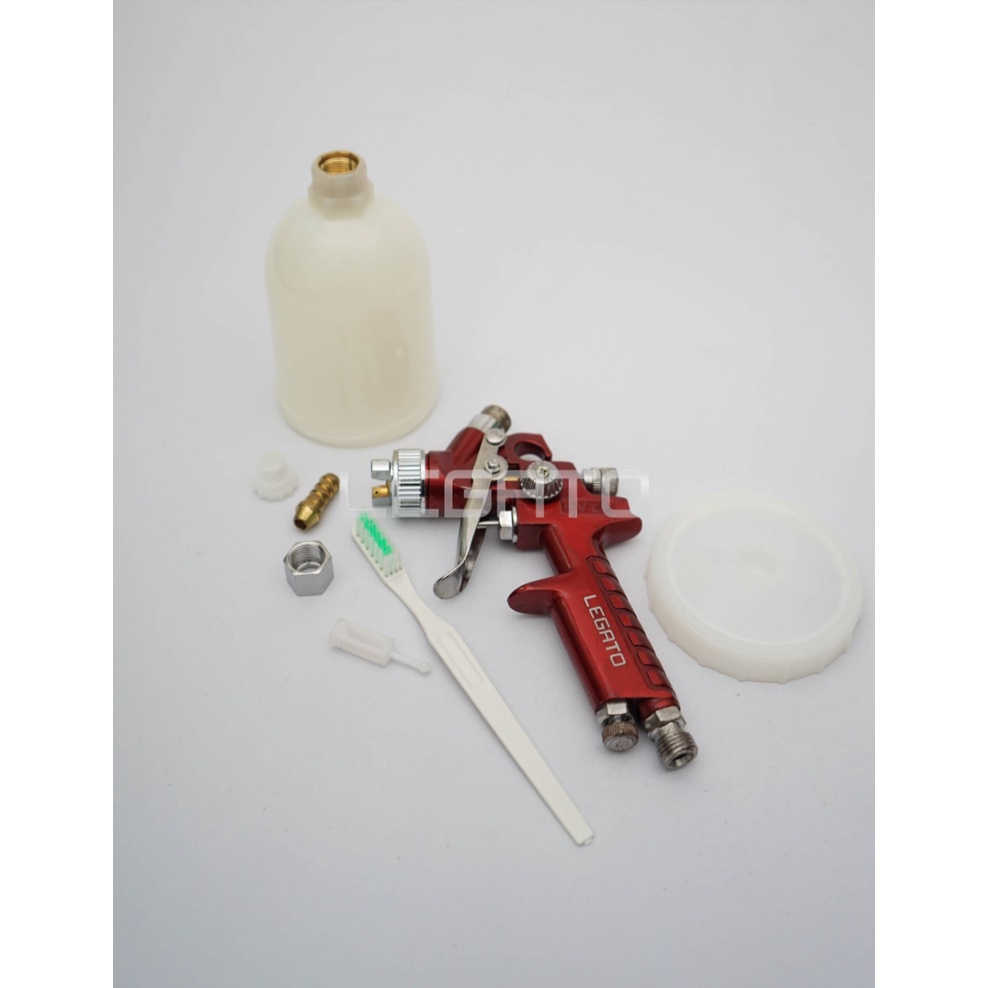 Spray Gun Mini HVLP Legato Tabung Atas High Volume Low Pressure Konvensional Murah Semprot Cat Spray
